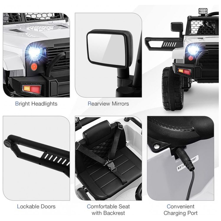 Carro-Eletrico-Infantil-a-Bateria-12V-com-Luzes-LED-Buzina.-foto-5