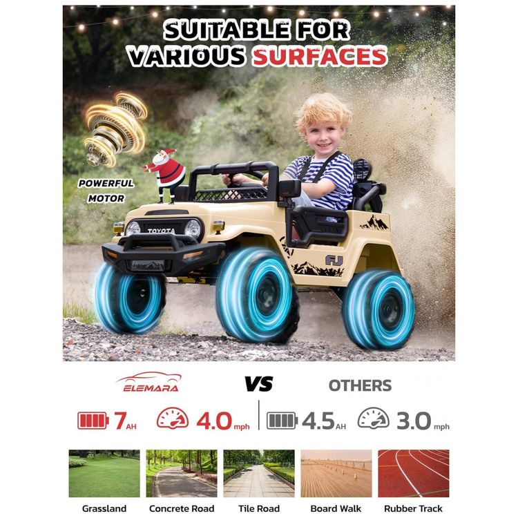 Carro-Eletrico-Infantil-Toyota-FJ40-a-Bateria-12V-com-Luzes-foto-1
