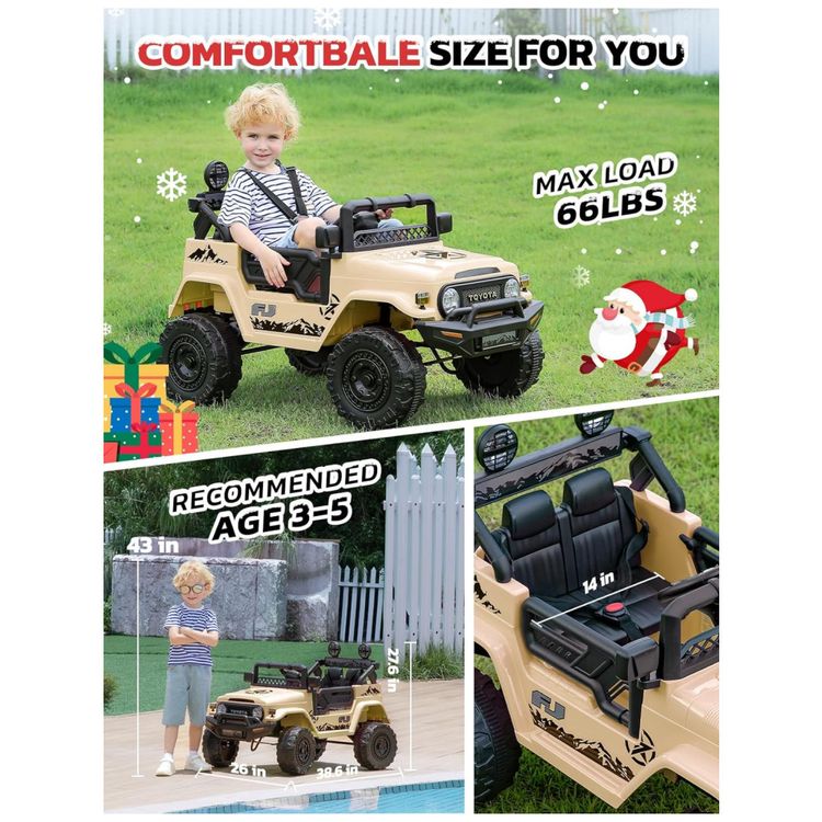 Carro-Eletrico-Infantil-Toyota-FJ40-a-Bateria-12V-com-Luzes-foto-4