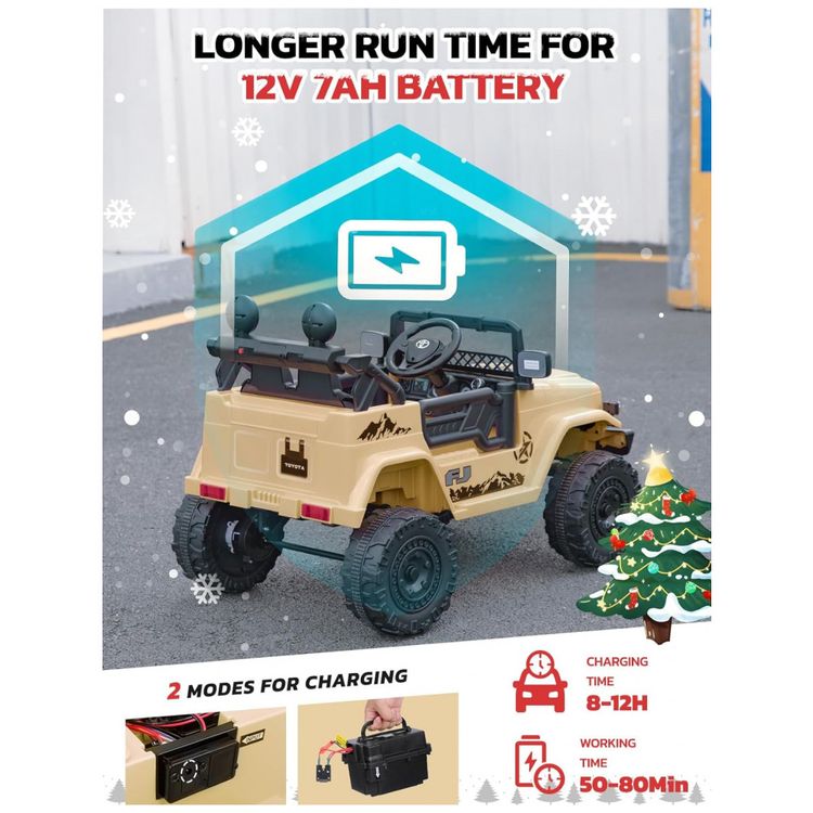 Carro-Eletrico-Infantil-Toyota-FJ40-a-Bateria-12V-com-Luzes-foto-5
