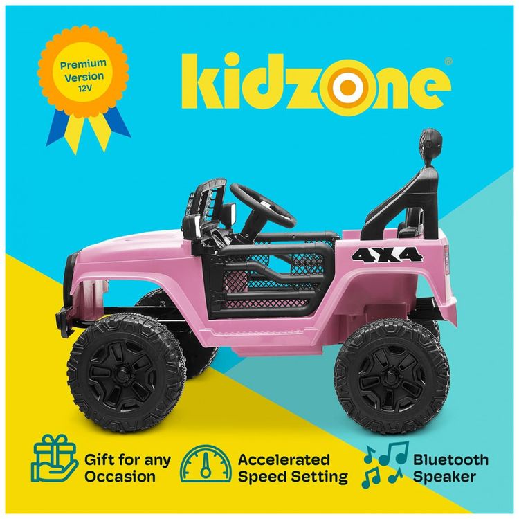 Carro-Eletrico-Infantil-a-Bateria-12V-com-2-Assentos-Luzes-foto-1