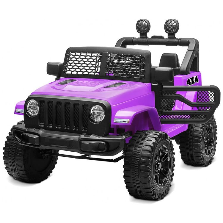 Carro-Eletrico-Infantil-a-Bateria-12V-com-2-Assentos-Luzes-foto-0