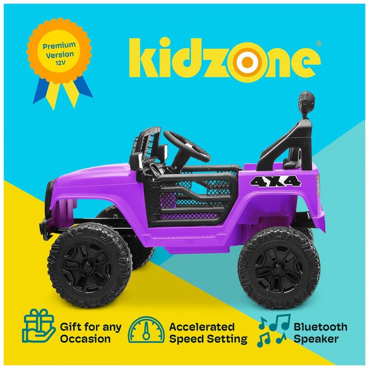 Carro-Eletrico-Infantil-a-Bateria-12V-com-2-Assentos-Luzes-foto-1