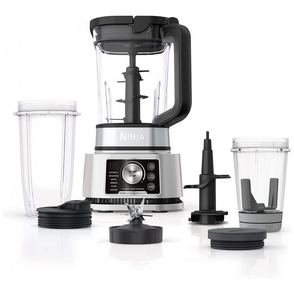 Liquidificador de Bancada 4 em 1, Capacidade 2L com Velocidade Variável, 1400W, 110v, NINJA SS351, Prateado