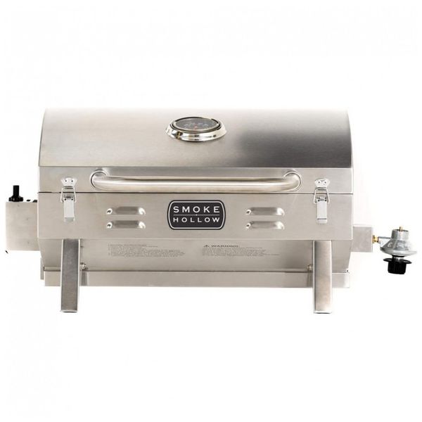 Grill Aço Inox de Mesa a Gás Propano 1 Queimador, MASTERBUILT SH19030819, Prateado
