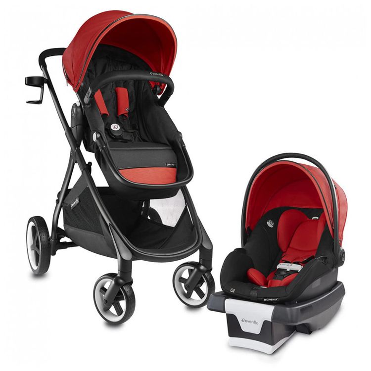 Carrinho-de-Bebe-com-Cadeira-para-Carro-Inteligente-Evenflo-foto-0