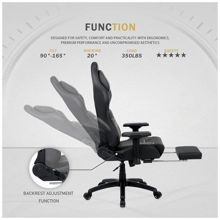Cadeira-Gamer-Reclinavel-e-Giratoria-com-Apoio-para-Lombar-foto-4