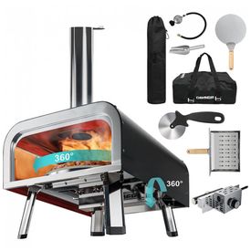 Forno-de-Pizza-a-Gas-Portatil-Aco-Inoxidavel-com-Termometro-foto-0