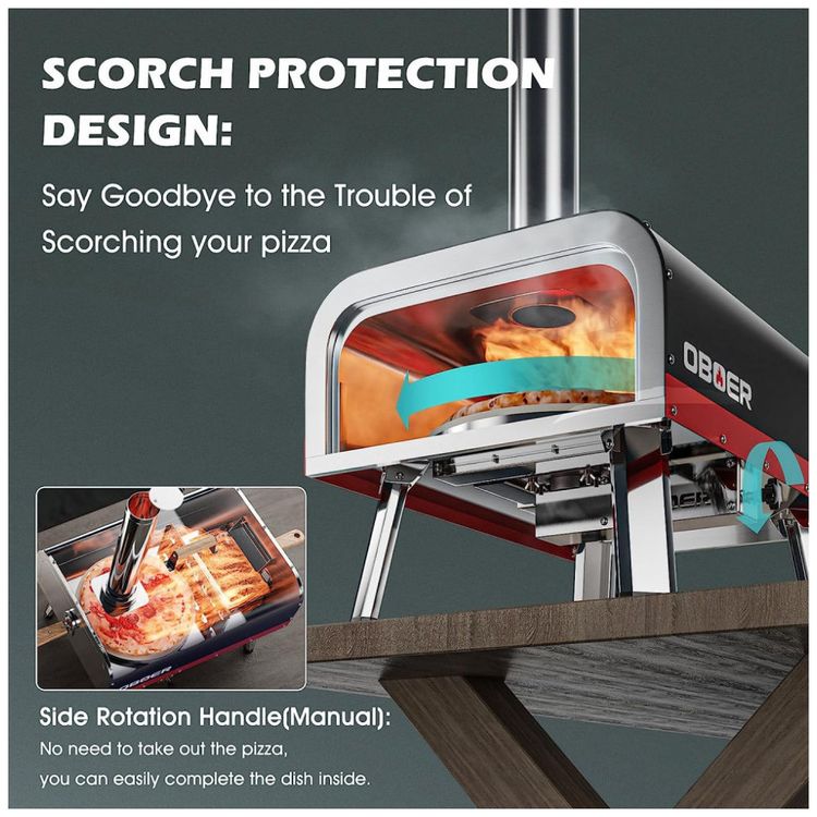 Forno-de-Pizza-a-Gas-Portatil-Aco-Inoxidavel-com-Termometro-foto-4