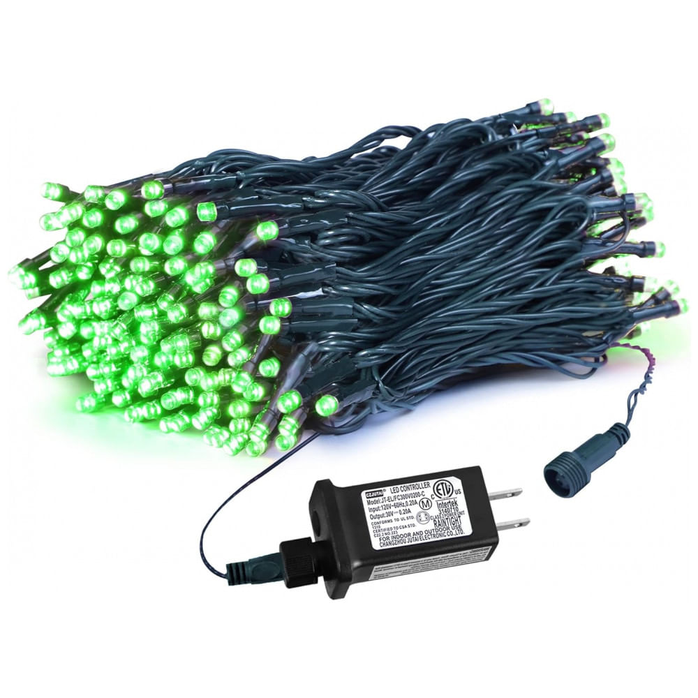 Pisca Pisca 200 LED 20 Metros a Prova dÁgua com 8 Modos para Decoração de Halloween e Natal, Azul e Branco