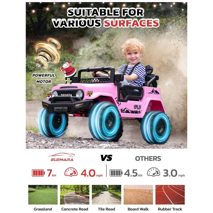 Carro-Eletrico-Infantil-Toyota-FJ40-a-Bateria-12V-com-Luzes-foto-1