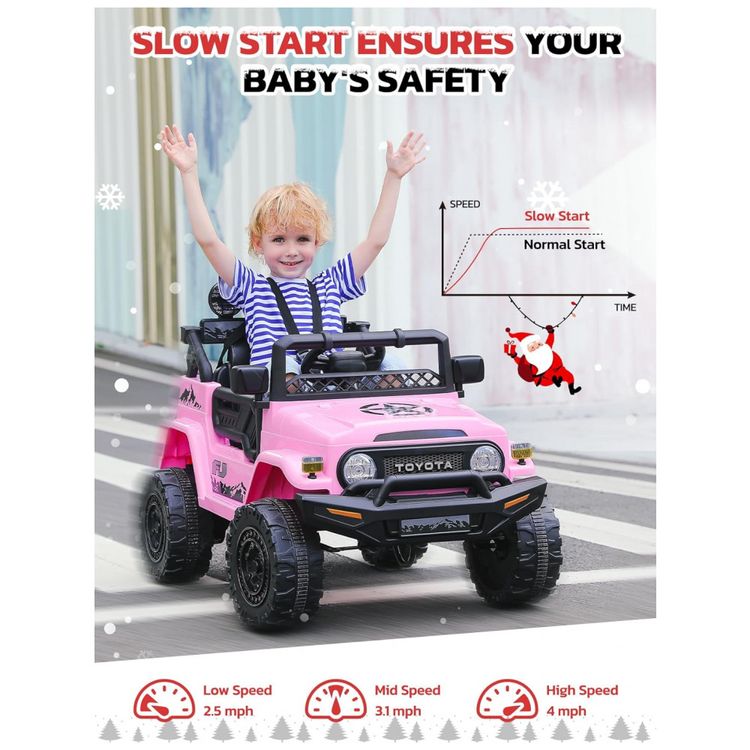 Carro-Eletrico-Infantil-Toyota-FJ40-a-Bateria-12V-com-Luzes-foto-2