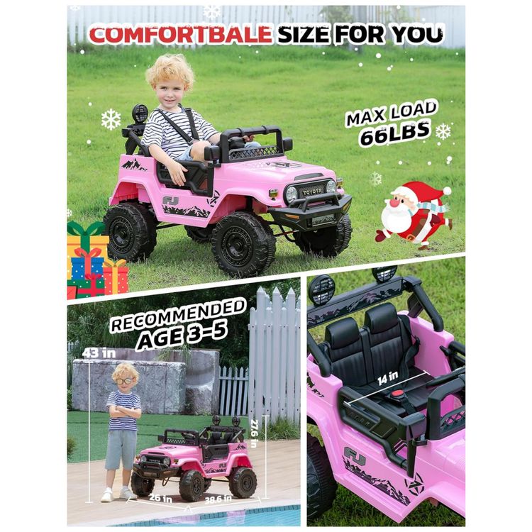 Carro-Eletrico-Infantil-Toyota-FJ40-a-Bateria-12V-com-Luzes-foto-4