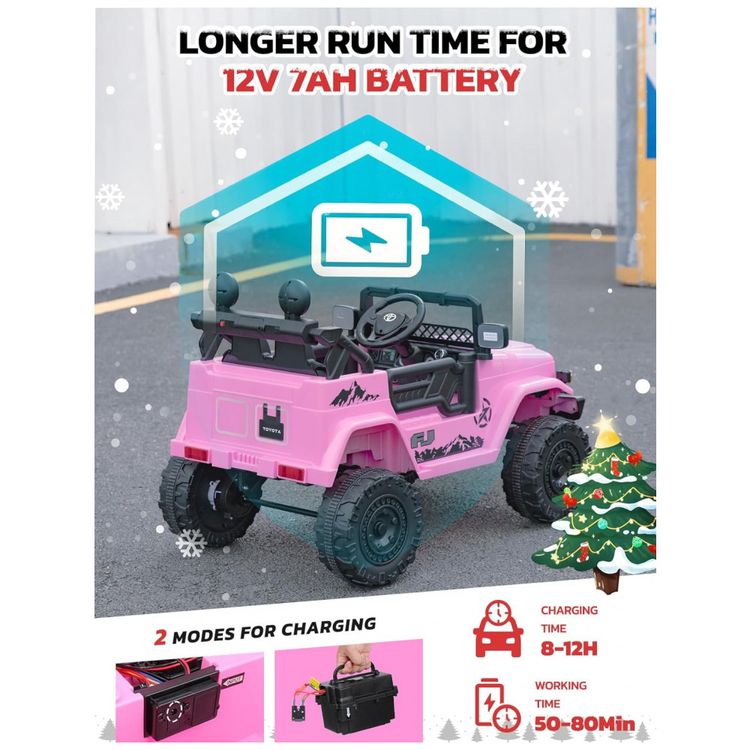 Carro-Eletrico-Infantil-Toyota-FJ40-a-Bateria-12V-com-Luzes-foto-5