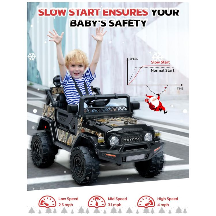 Carro-Eletrico-Infantil-Toyota-FJ40-a-Bateria-12V-com-Luzes-foto-2