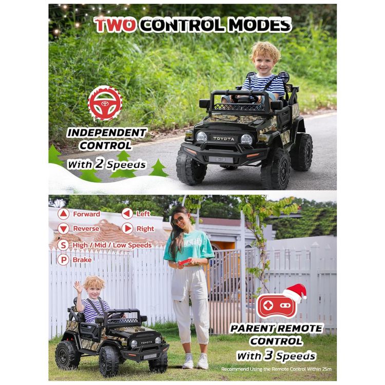 Carro-Eletrico-Infantil-Toyota-FJ40-a-Bateria-12V-com-Luzes-foto-3
