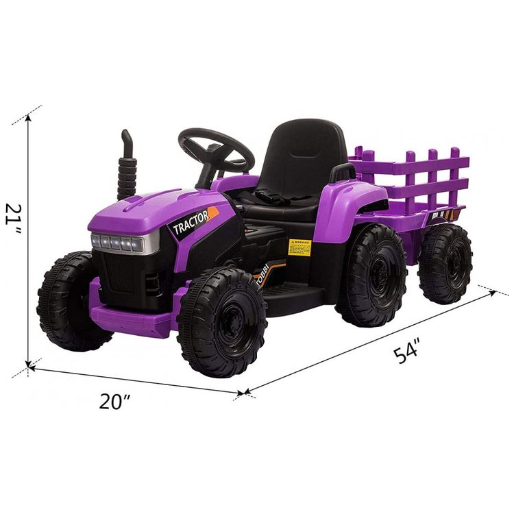 Trator-Eletrico-Infantil-com-Reboque-e-Motores-Duplos-de-35W-foto-1