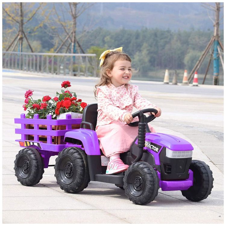 Trator-Eletrico-Infantil-com-Reboque-e-Motores-Duplos-de-35W-foto-2