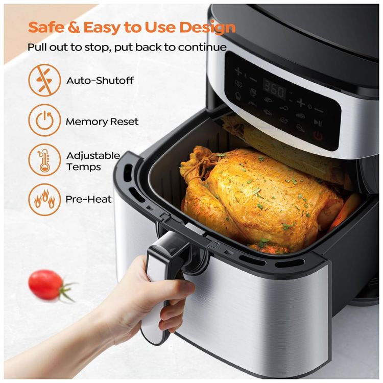Air-Fryer-7-Litros-com-9-Funcoes-e-Controle-Digital-Aco-foto-2