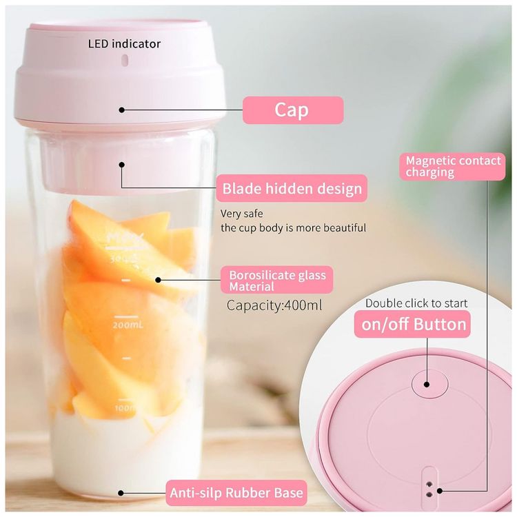 Mini-Liquidificador-Portatil-414mL-com-Carregamento-USB-de-foto-2