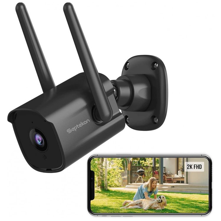 Camera-de-Seguranca-com-Fio-Externa-2.4G-WIFI-IP66-Audio-de-foto-0