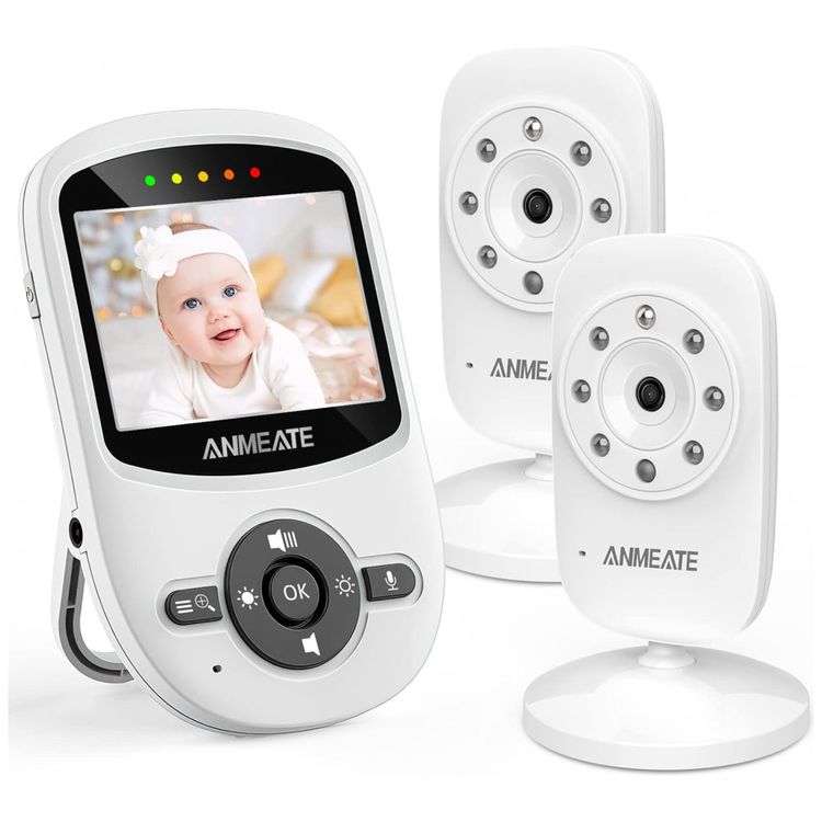 Baba-Eletronica-sem-Fio-2.4G-com-2-Cameras-Digitais-Monitor-foto-0
