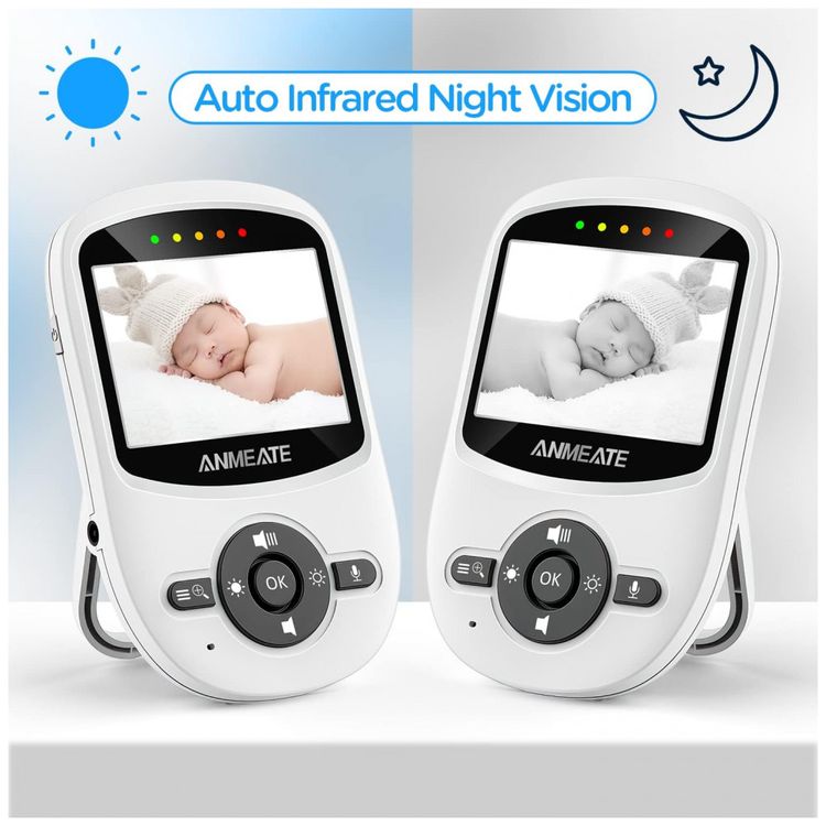 Baba-Eletronica-sem-Fio-2.4G-com-2-Cameras-Digitais-Monitor-foto-2