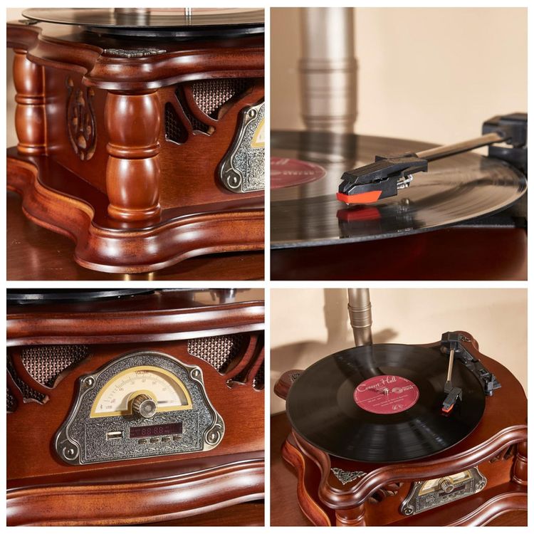 Gramofone-Toca-Discos-Retro-com-Entrada-USB-Radio-FM-e-foto-4