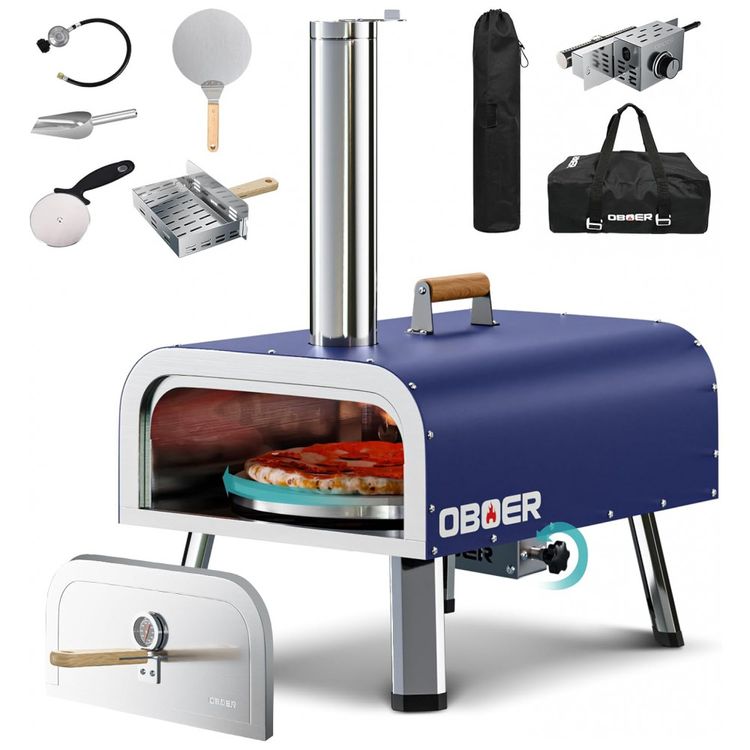 Forno-de-Pizza-a-Gas-Portatil-Aco-Inoxidavel-com-Queimador-foto-0