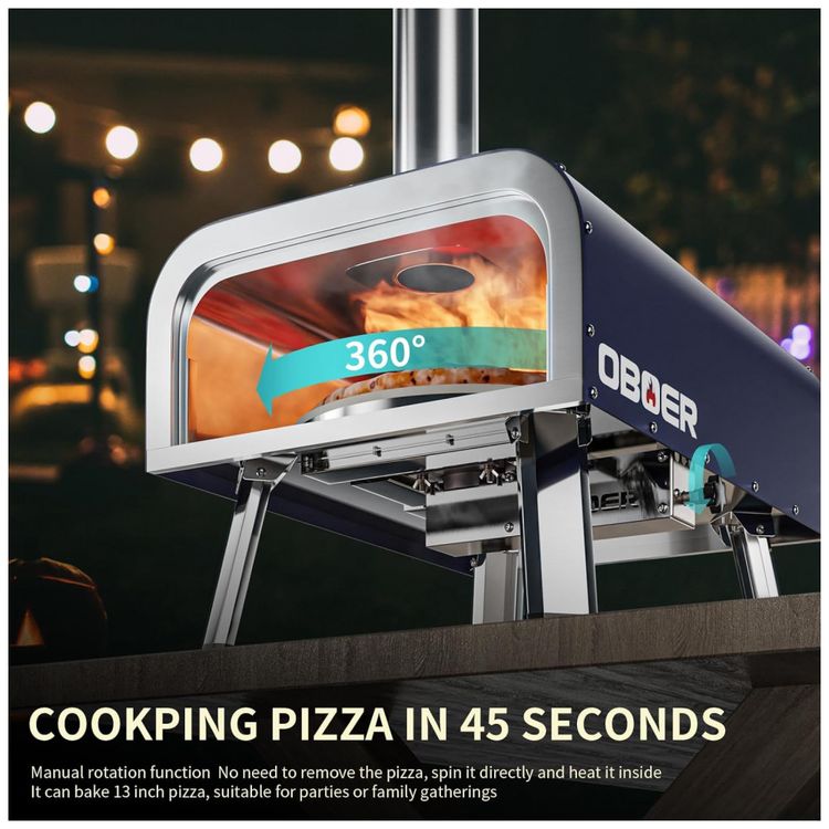 Forno-de-Pizza-a-Gas-Portatil-Aco-Inoxidavel-com-Queimador-foto-1