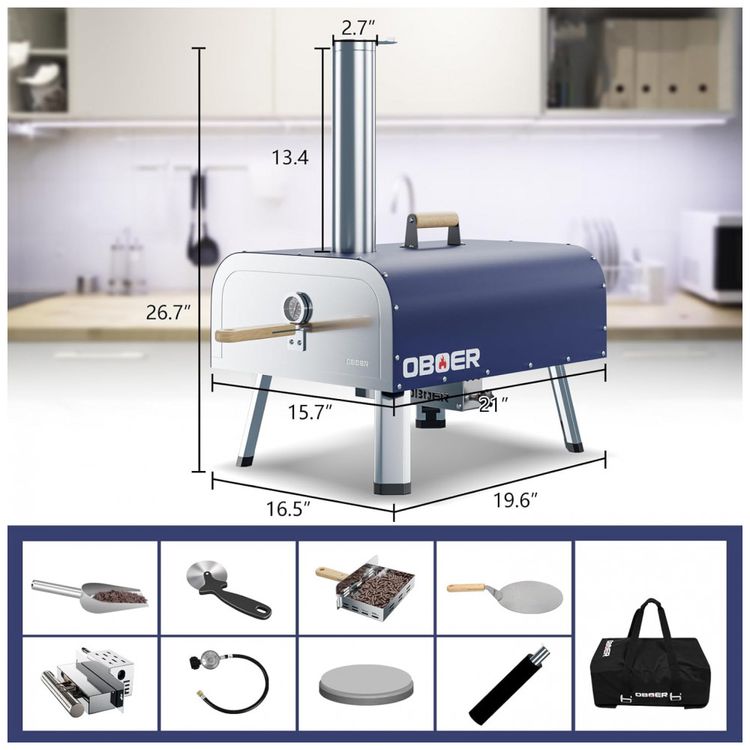Forno-de-Pizza-a-Gas-Portatil-Aco-Inoxidavel-com-Queimador-foto-4