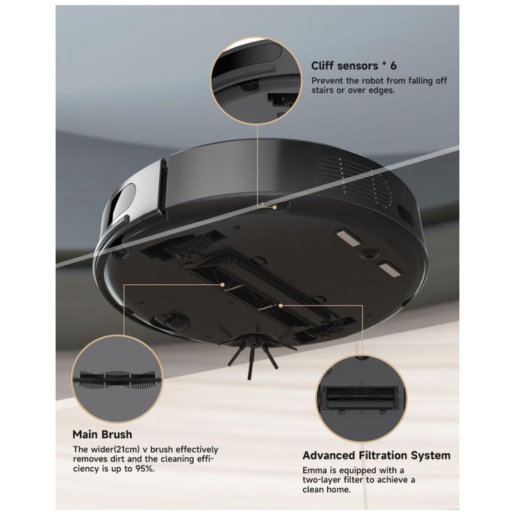 Aspirador-de-Po-Robo-com-Conexao-via-APP-WIFI-e-Auto-foto-4