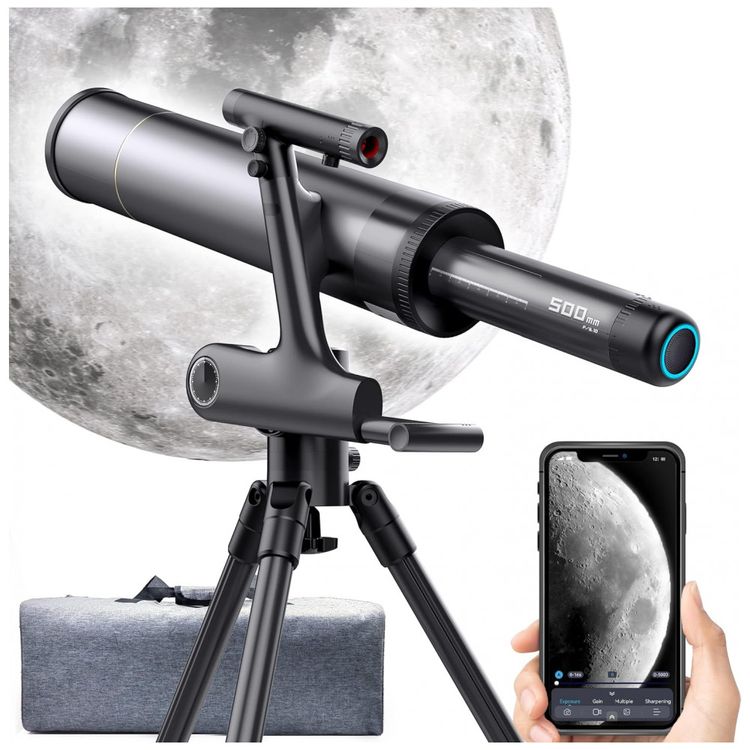 Telescopio-Astronomico-1600x-com-Controle-por-APP-Wi-Fi-e-foto-0