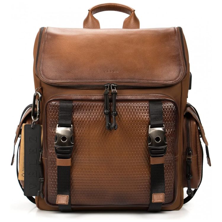 Mochila-Masculina-de-Couro-para-Laptop-VELEZ-Marrom-foto-0