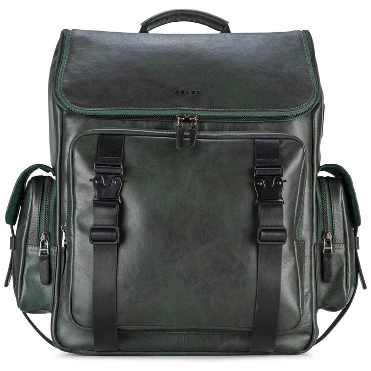 Mochila-Masculina-de-Couro-Vintage-para-Laptop-VELEZ-Verde-foto-0