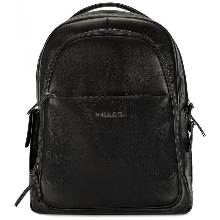 Mochila-Masculina-de-Couro-para-Laptop-VELEZ-Preto-Fosco-foto-0