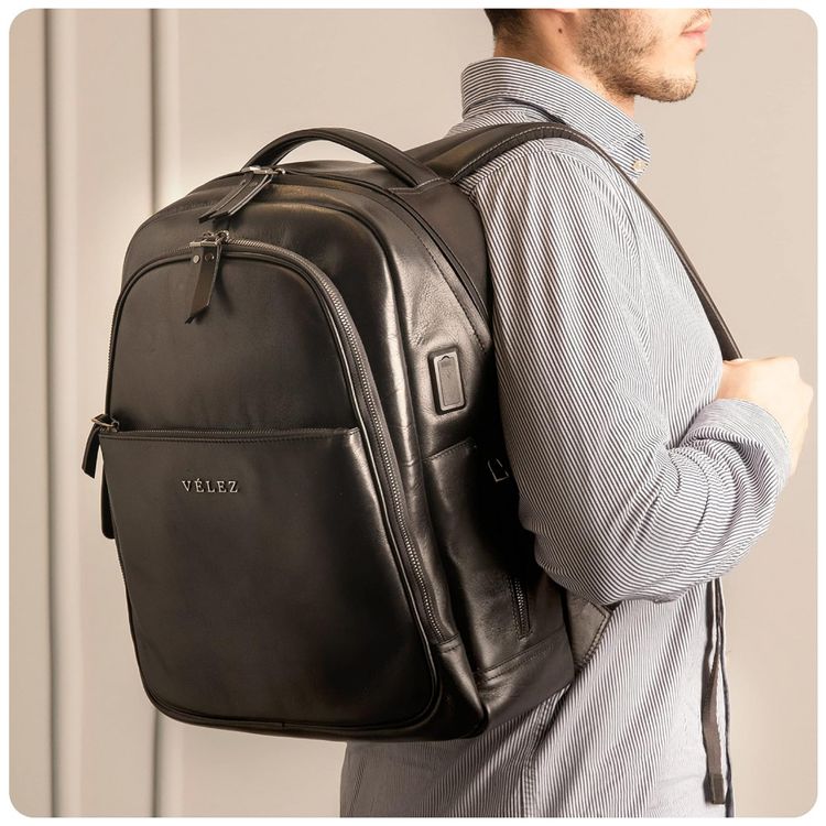 Mochila-Masculina-de-Couro-para-Laptop-VELEZ-Preto-Fosco-foto-1