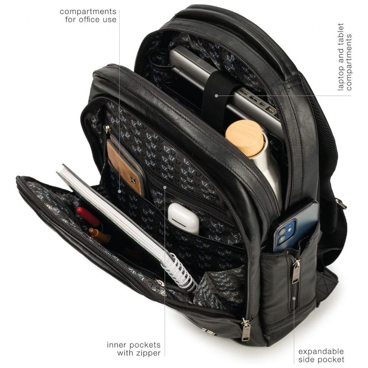 Mochila-Masculina-de-Couro-para-Laptop-VELEZ-Preto-foto-4