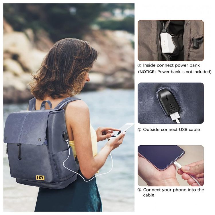Mochila-Unissex-de-Couro-Sintetico-para-Laptop-e-Porta-foto-1