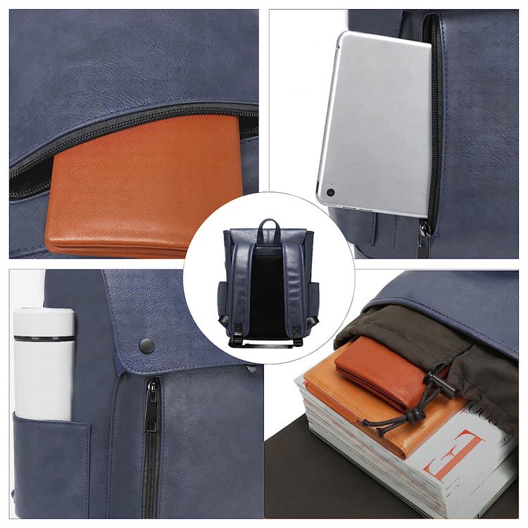 Mochila-Unissex-de-Couro-Sintetico-para-Laptop-e-Porta-foto-4