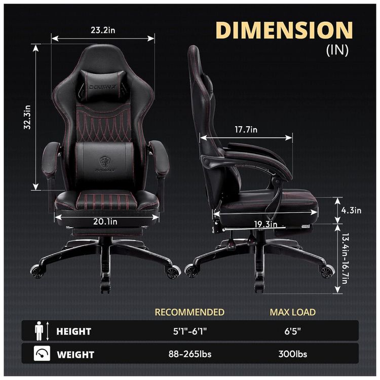 Cadeira-Gamer-Ergonomica-com-Apoio-para-Lombar-e-Cabeca-foto-2