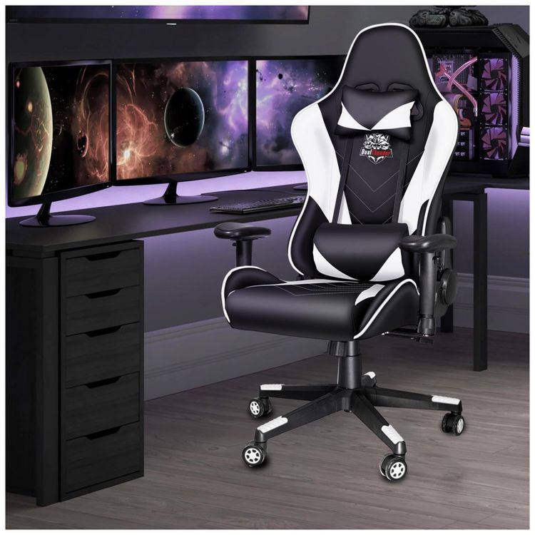 Cadeira-Gamer-Ergonomica-com-Apoio-para-Lombar-e-Encosto-de-foto-0