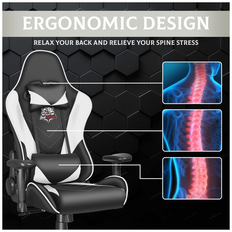Cadeira-Gamer-Ergonomica-com-Apoio-para-Lombar-e-Encosto-de-foto-3