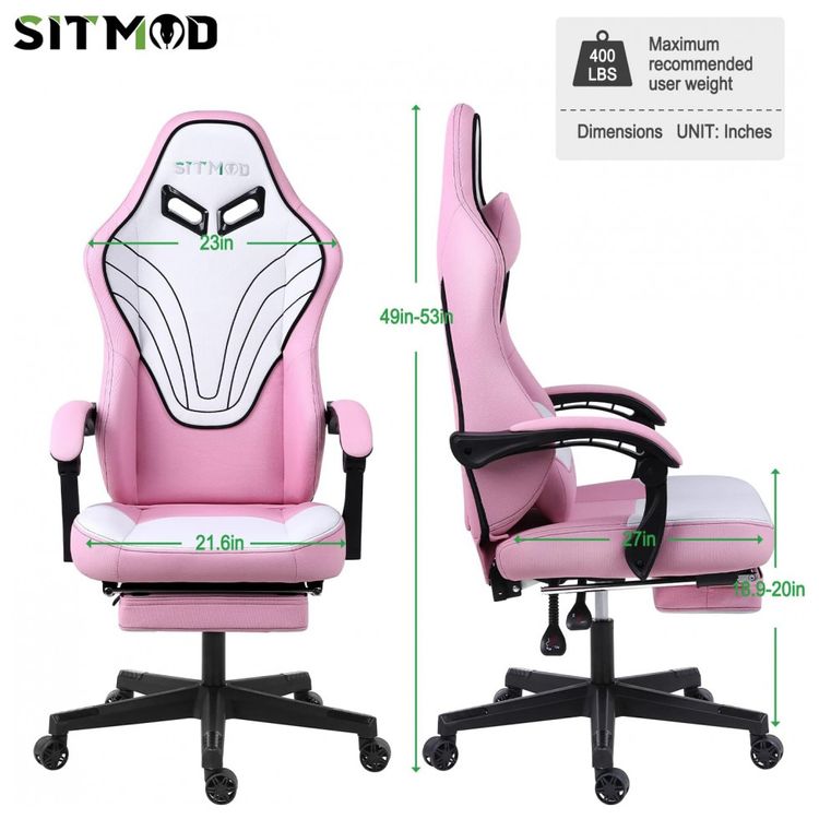 Cadeira-Gamer-Reclinavel-e-Giratoria-com-Apoio-para-Lombar-e-foto-1