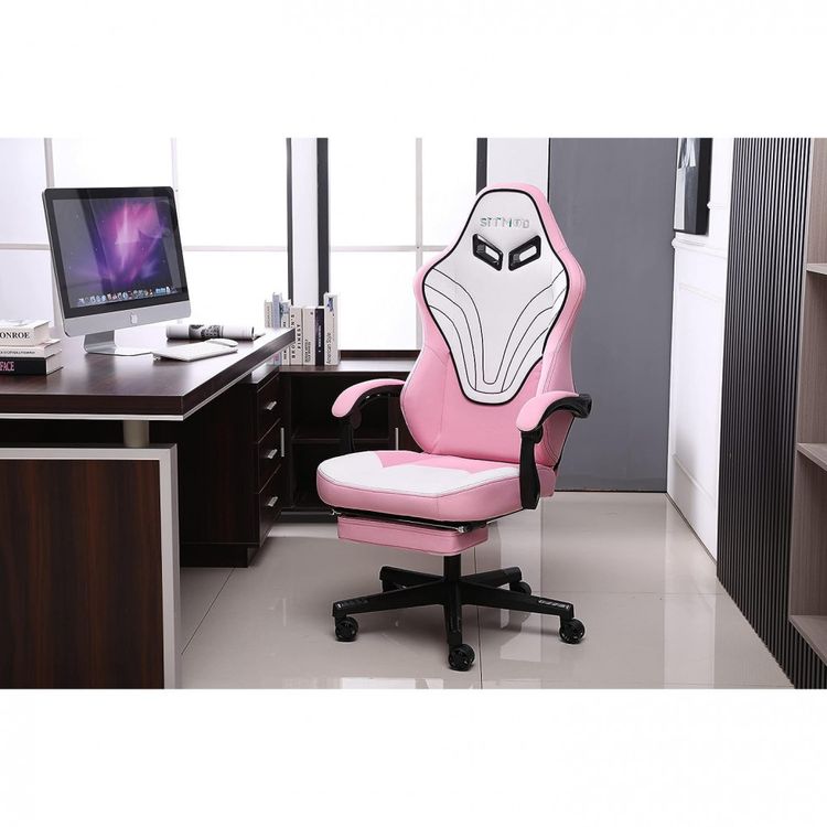 Cadeira-Gamer-Reclinavel-e-Giratoria-com-Apoio-para-Lombar-e-foto-5