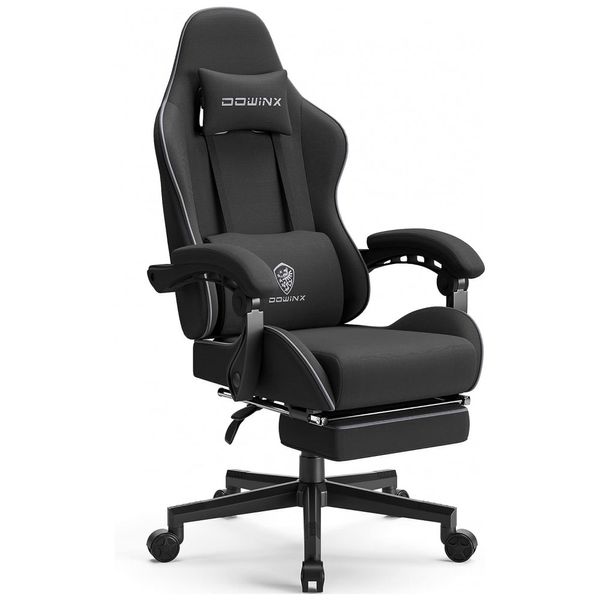 Cadeira-Gamer-Reclinavel-e-Giratoria-com-Almofada-de-Mola-foto-0