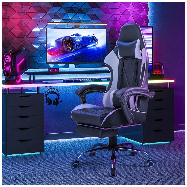 Cadeira-Gamer-Reclinavel-e-Giratoria-com-Apoio-para-Lombar-foto-5