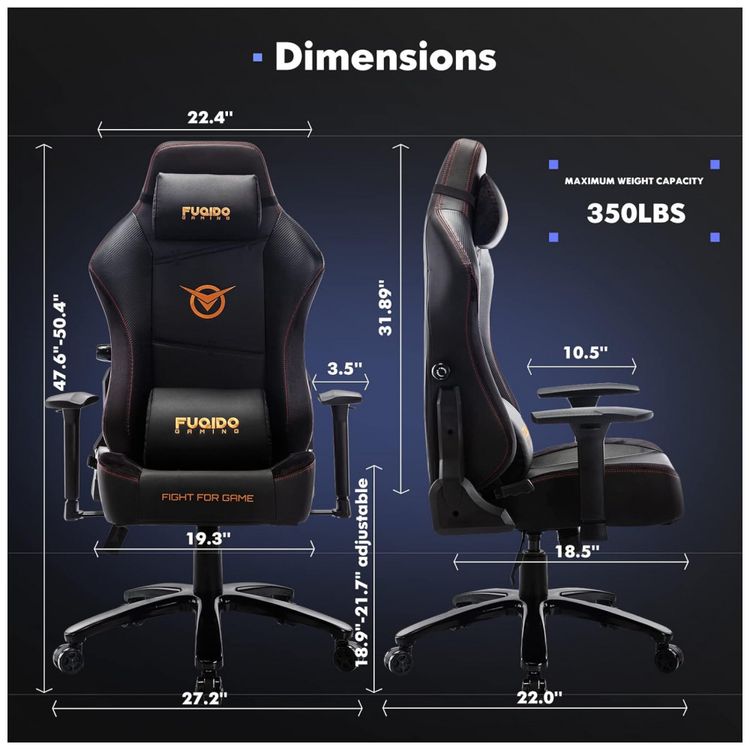 Cadeira-Gamer-Reclinavel-e-Giratoria-com-Apoio-de-Braco-3D-foto-2