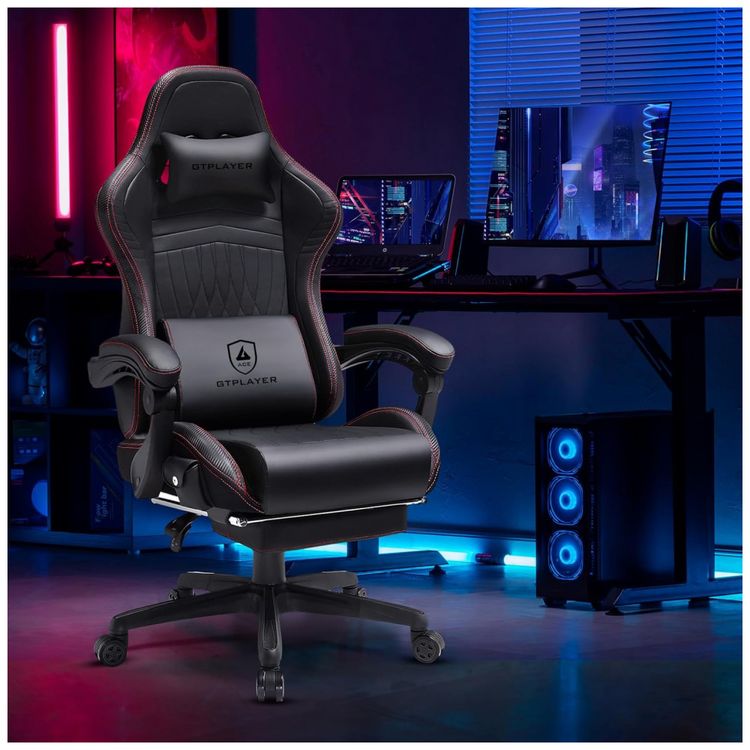 Cadeira-Gamer-Reclinavel-e-Giratoria-com-Alto-Falantes-foto-1