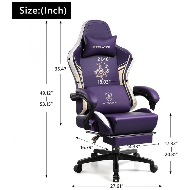 Cadeira-Gamer-Reclinavel-e-Giratoria-com-Alto-Falantes-foto-1
